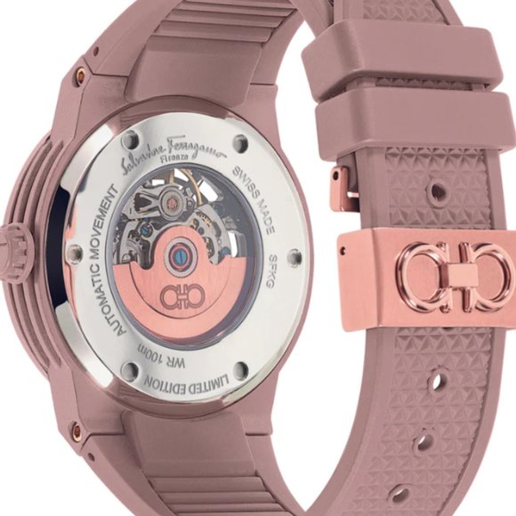 Salvadore Ferrogamo Ladies Skeleton 41mm Watch main image 5